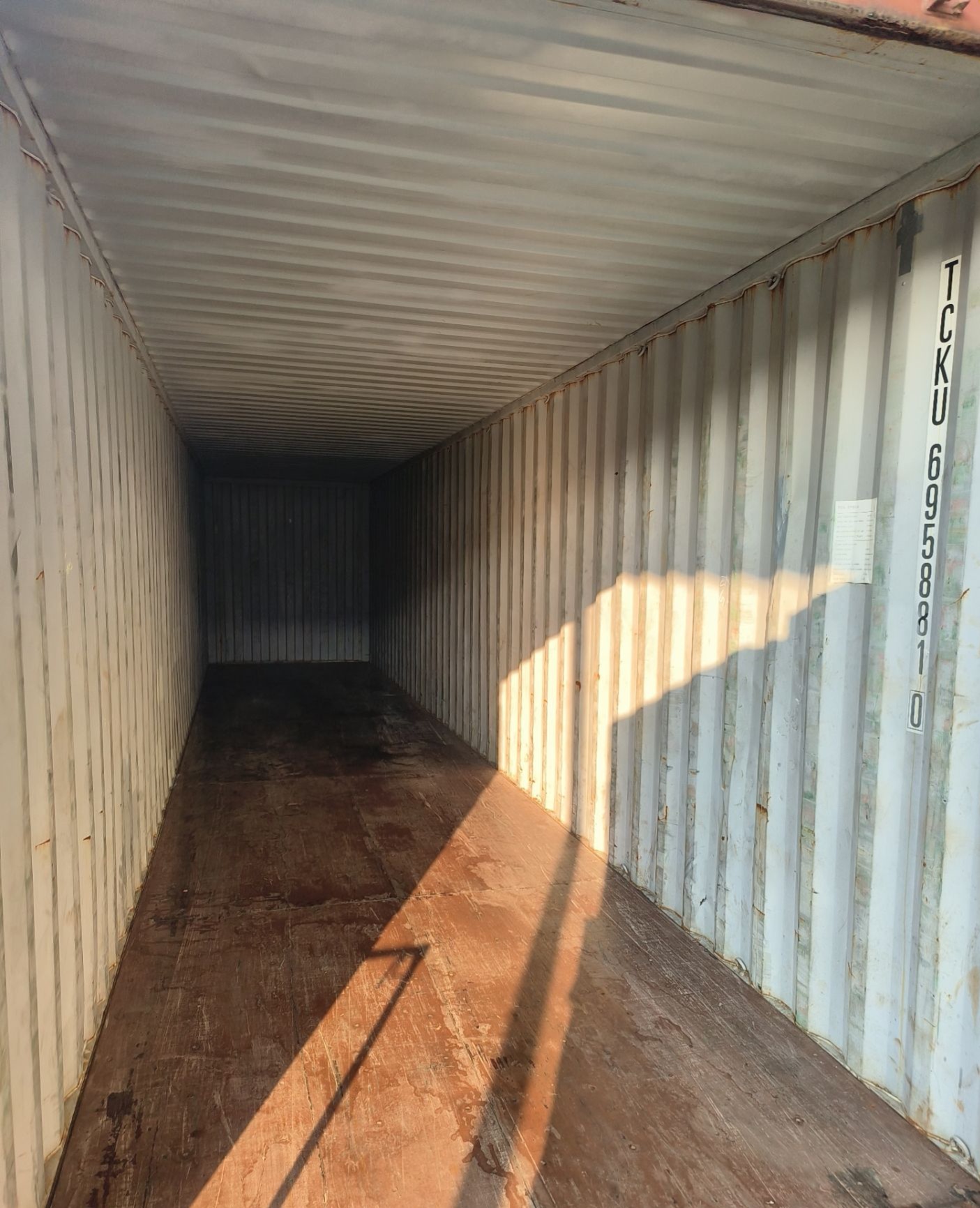 Inspection of shipping container walls before loading